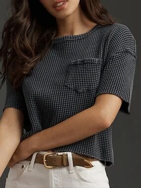 Pilcro NEW Short Sleeve Waffle Tee Medium